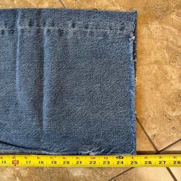 NWT Citizens of Humanity Ayla Raw Hem Crop Jeans Womens 27 Telegraph Blue Wide - Picture 15 of 16